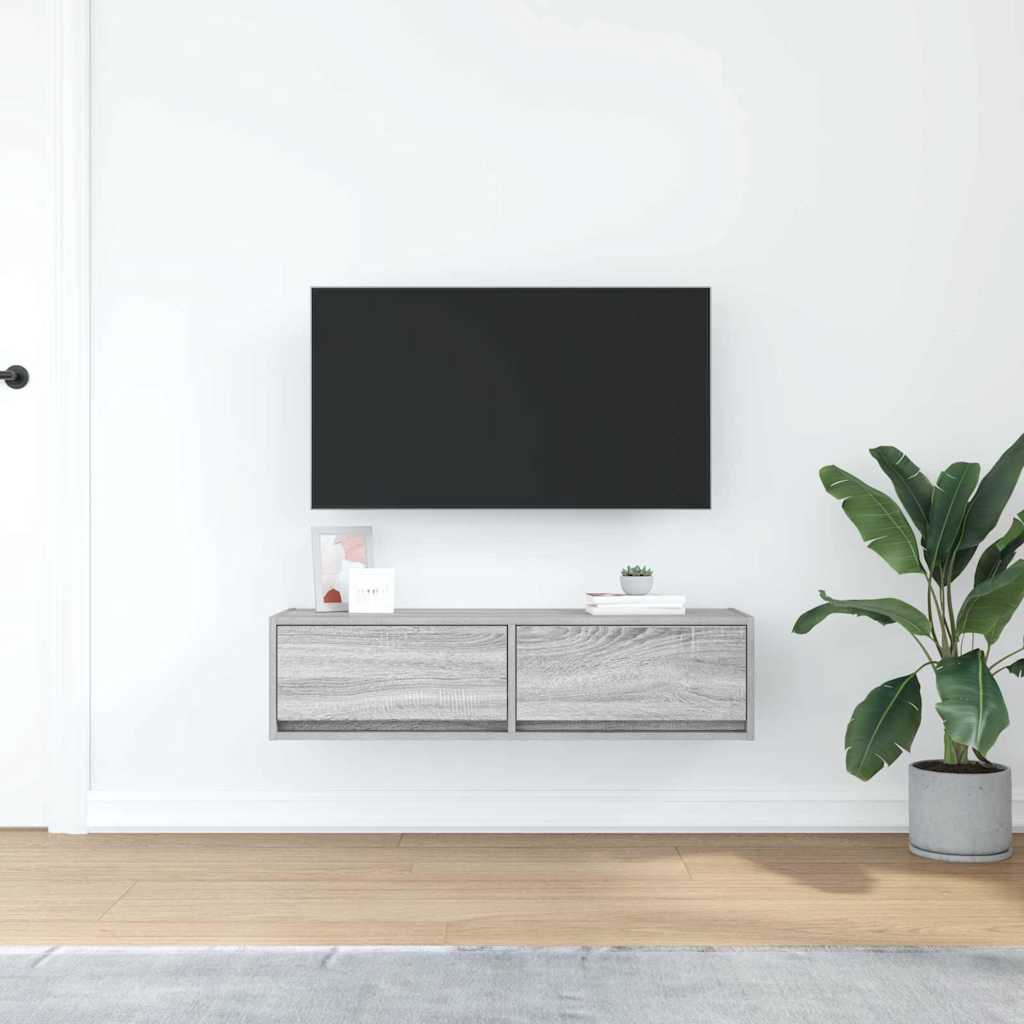 Meuble TV Sonoma gris 100 x 31 x 25.5 cm Bois d'ingénierie - XIOS