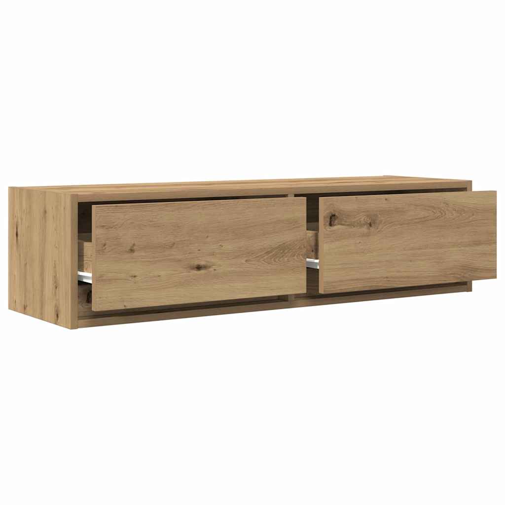 Meuble TV chêne artisanal 100 x 31 x 25.5 cm Bois d'ingénierie - XIOS