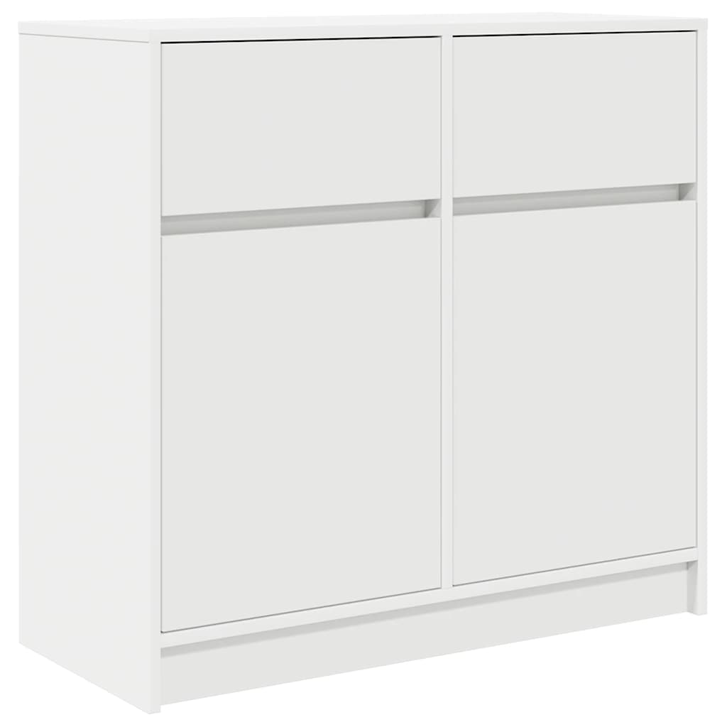Buffet avec tiroir blanc 80x34x76 cm bois d'ingénierie - XIOS