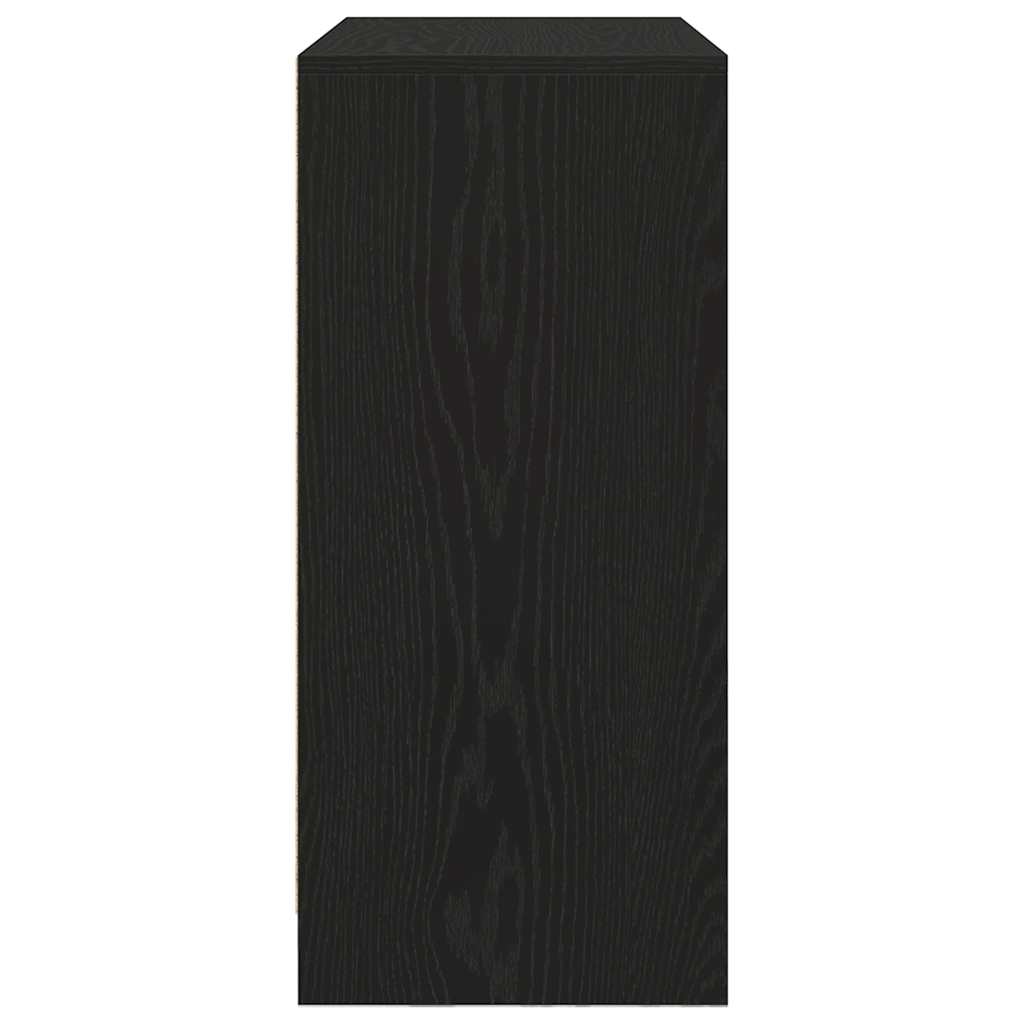 Buffet avec tiroir chêne noir 80x34x76 cm bois d'ingénierie - XIOS