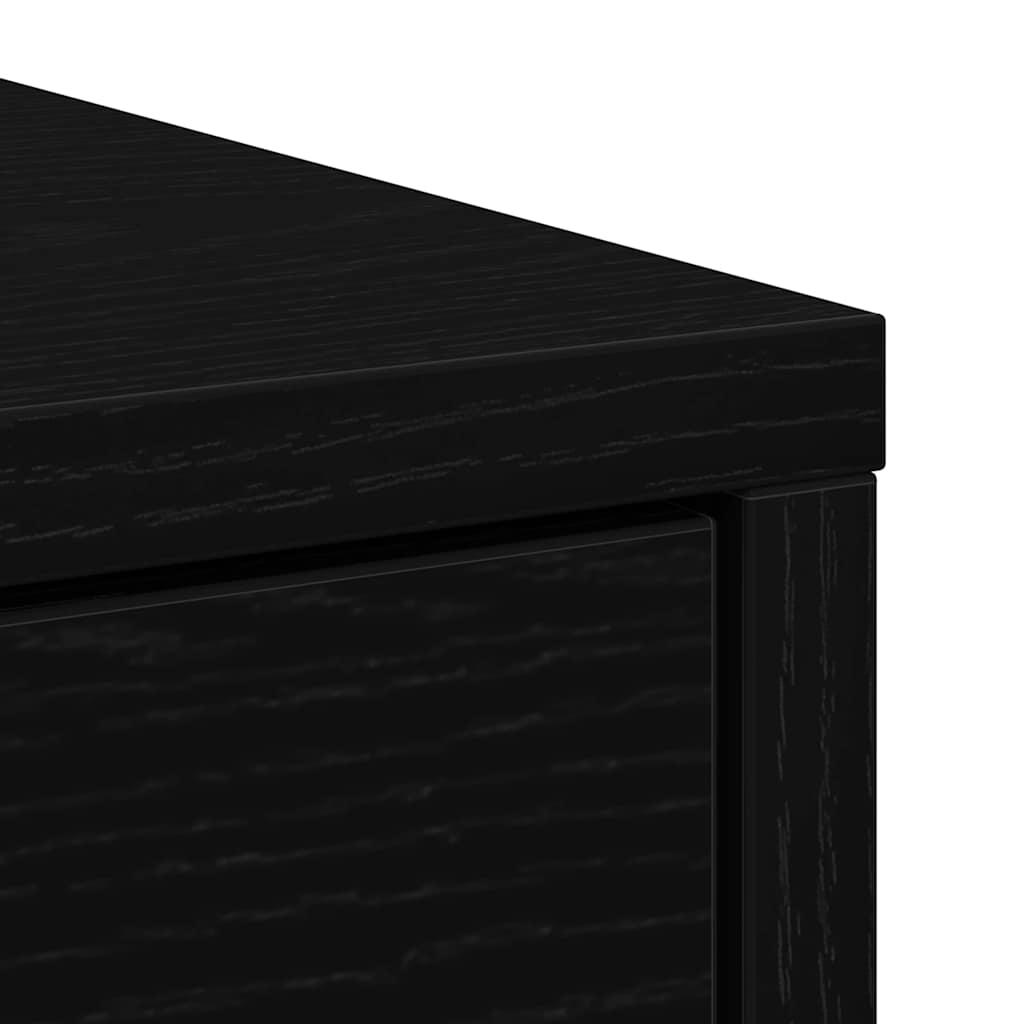 Buffet avec tiroir chêne noir 80x34x76 cm bois d'ingénierie - XIOS