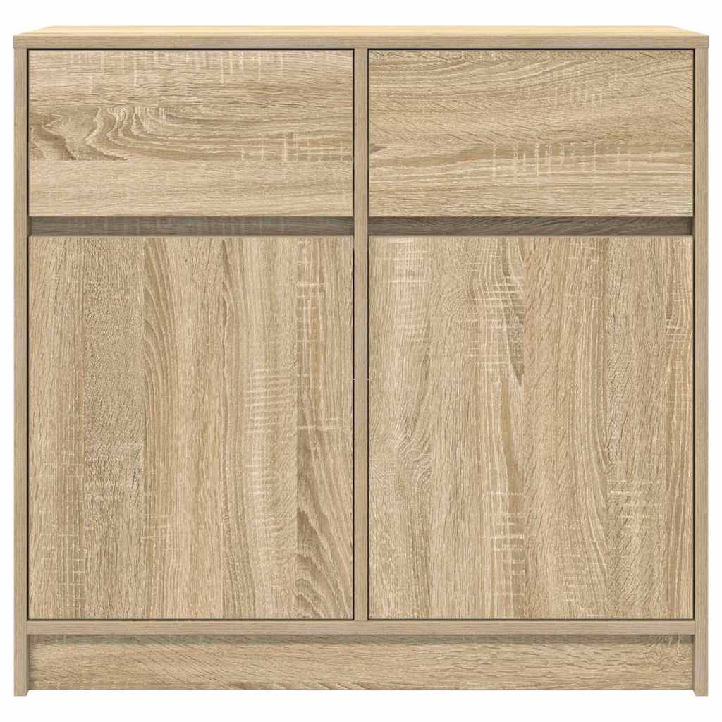 Buffet avec tiroir chêne sonoma 80x34x76 cm bois d'ingénierie - XIOS
