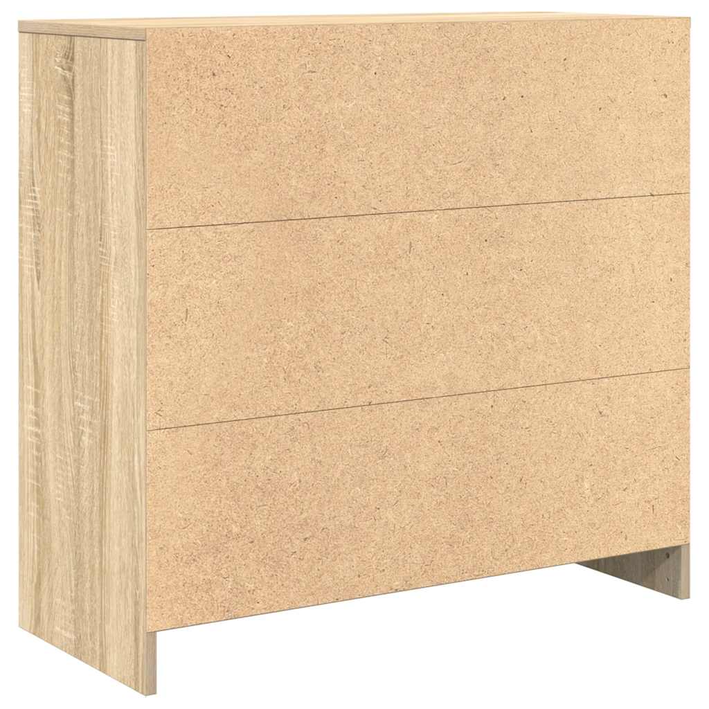 Buffet avec tiroir chêne sonoma 80x34x76 cm bois d'ingénierie - XIOS