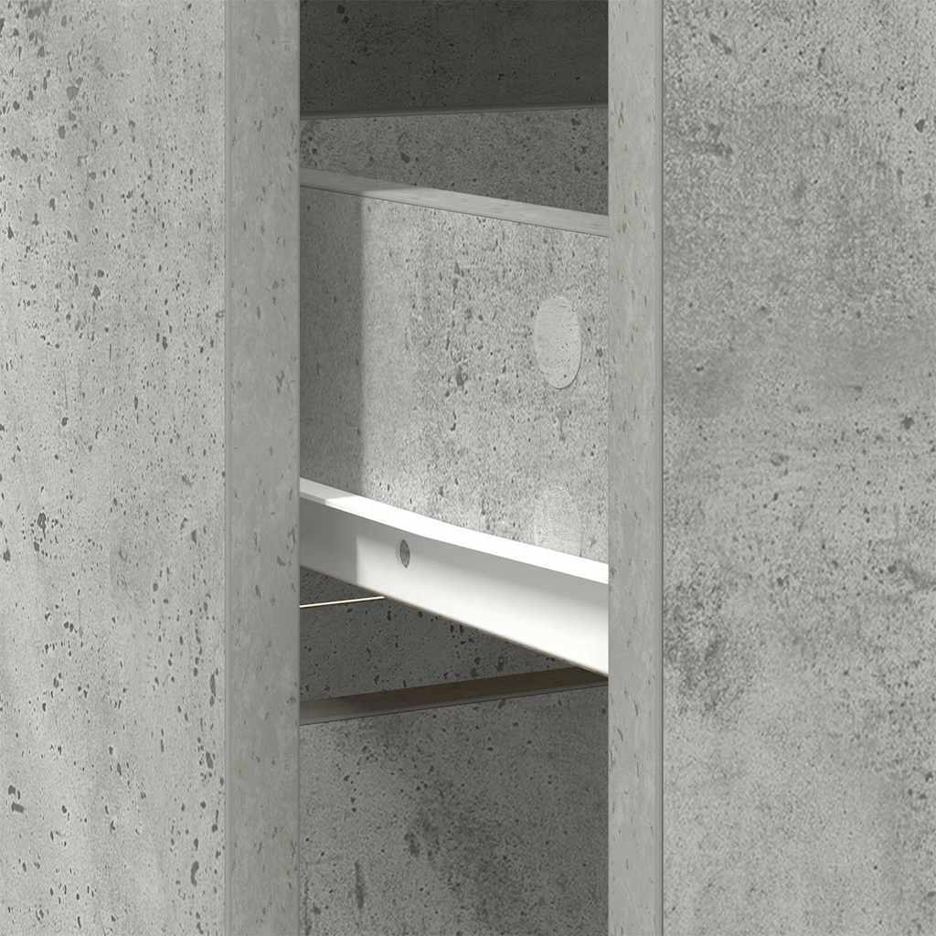 Buffet avec tiroir gris béton 80x34x76 cm bois d'ingénierie - XIOS