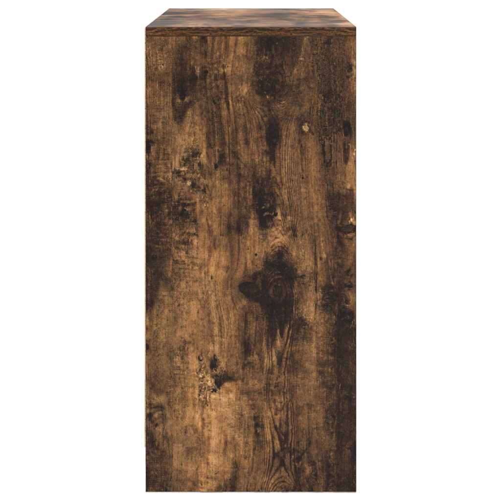Buffet avec tiroir chêne fumé 80x34x76 cm bois d'ingénierie - XIOS
