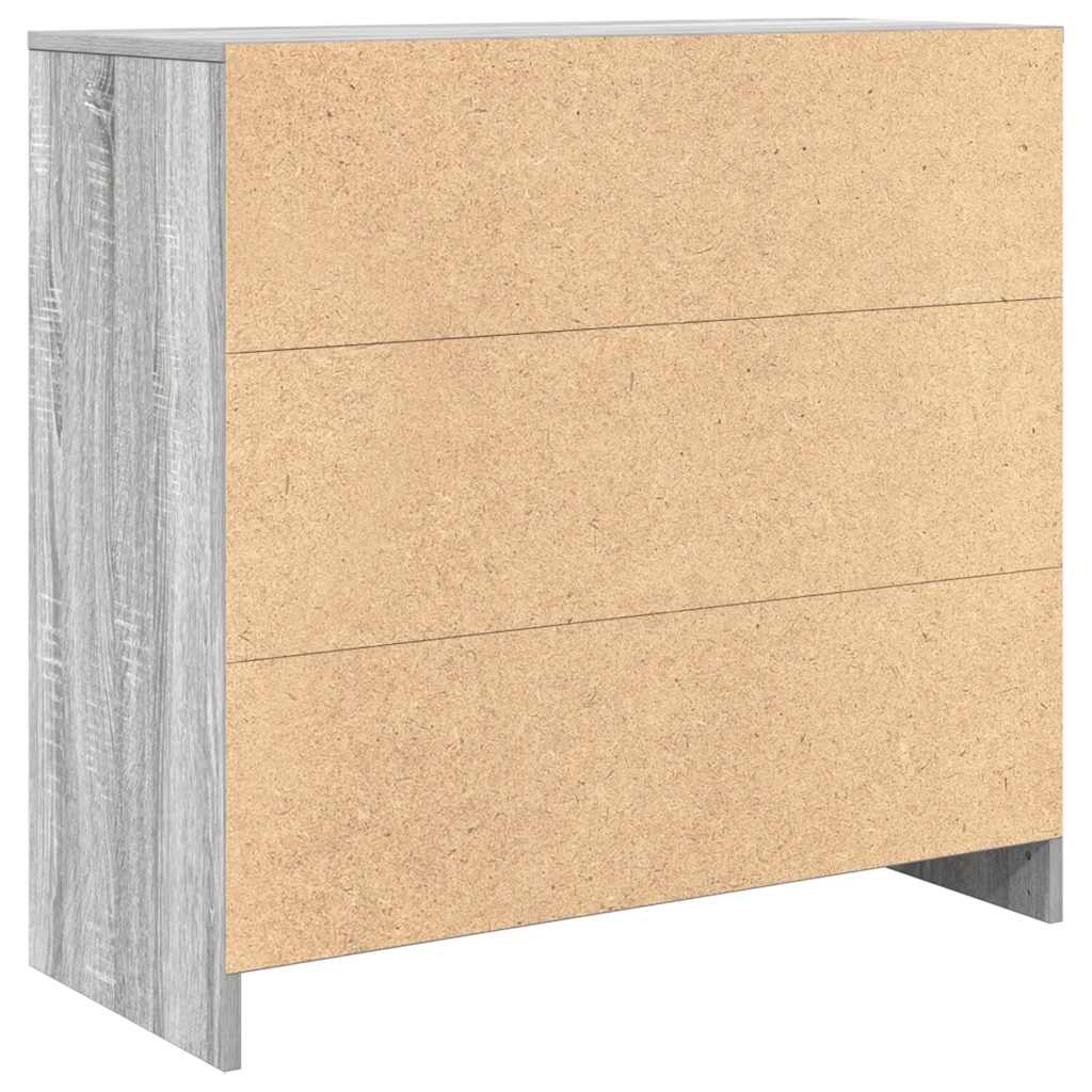 Buffet avec tiroir sonoma gris 80x34x76 cm bois d'ingénierie - XIOS
