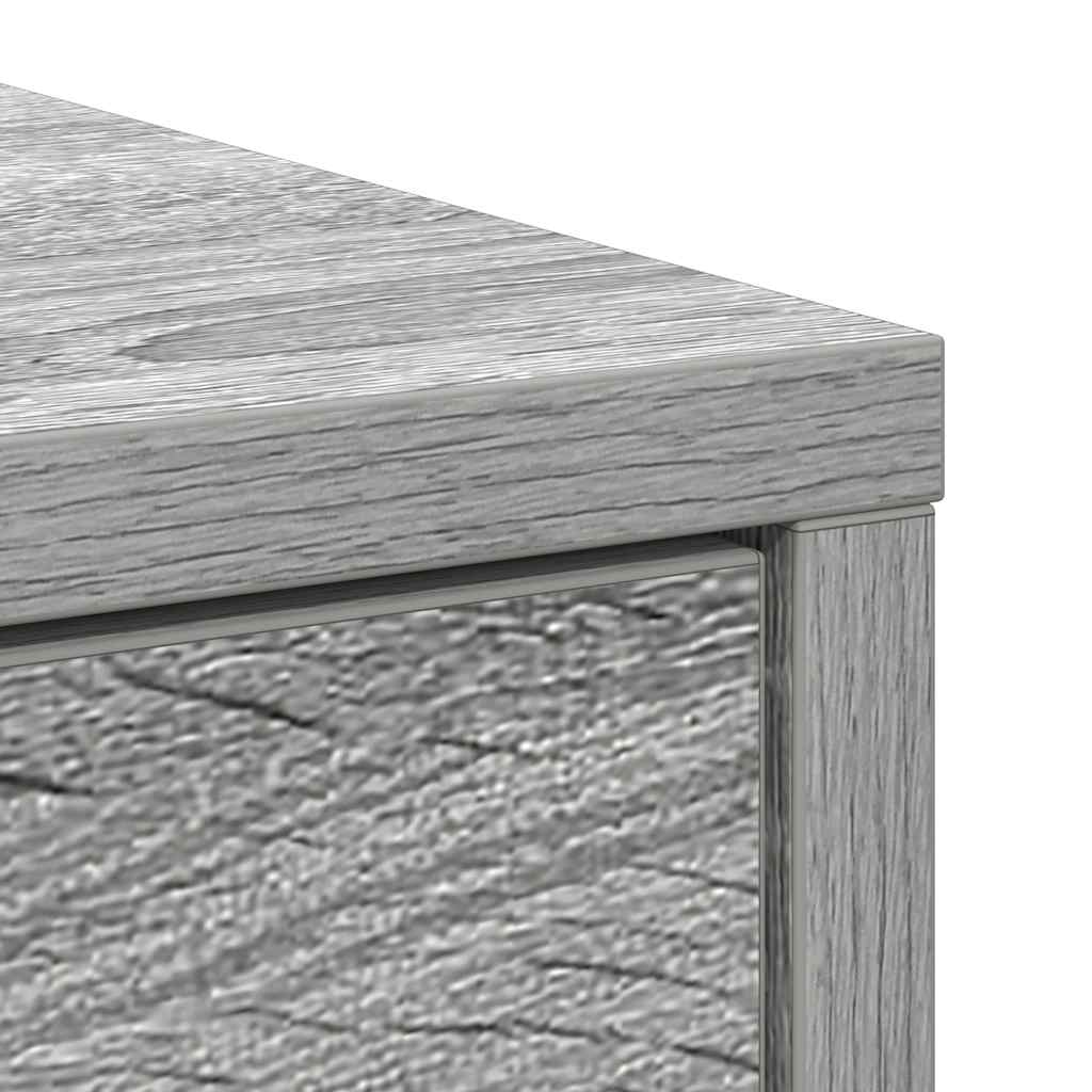 Buffet avec tiroir sonoma gris 80x34x76 cm bois d'ingénierie - XIOS