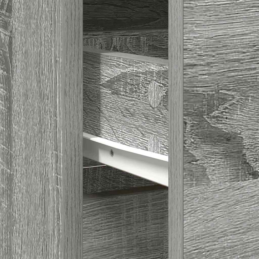 Buffet avec tiroir sonoma gris 80x34x76 cm bois d'ingénierie - XIOS