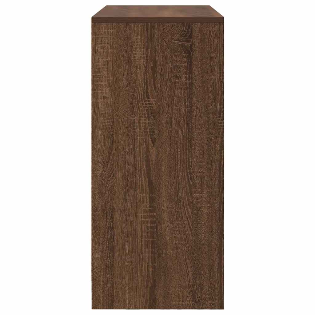 Buffet avec tiroir chêne brun 80x34x76 cm bois d'ingénierie - XIOS