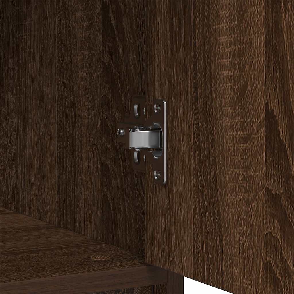 Buffet avec tiroir chêne brun 80x34x76 cm bois d'ingénierie - XIOS