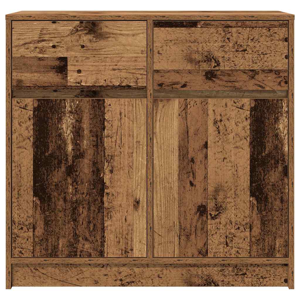 Buffet avec tiroir vieux bois 80x34x76 cm bois d'ingénierie - XIOS