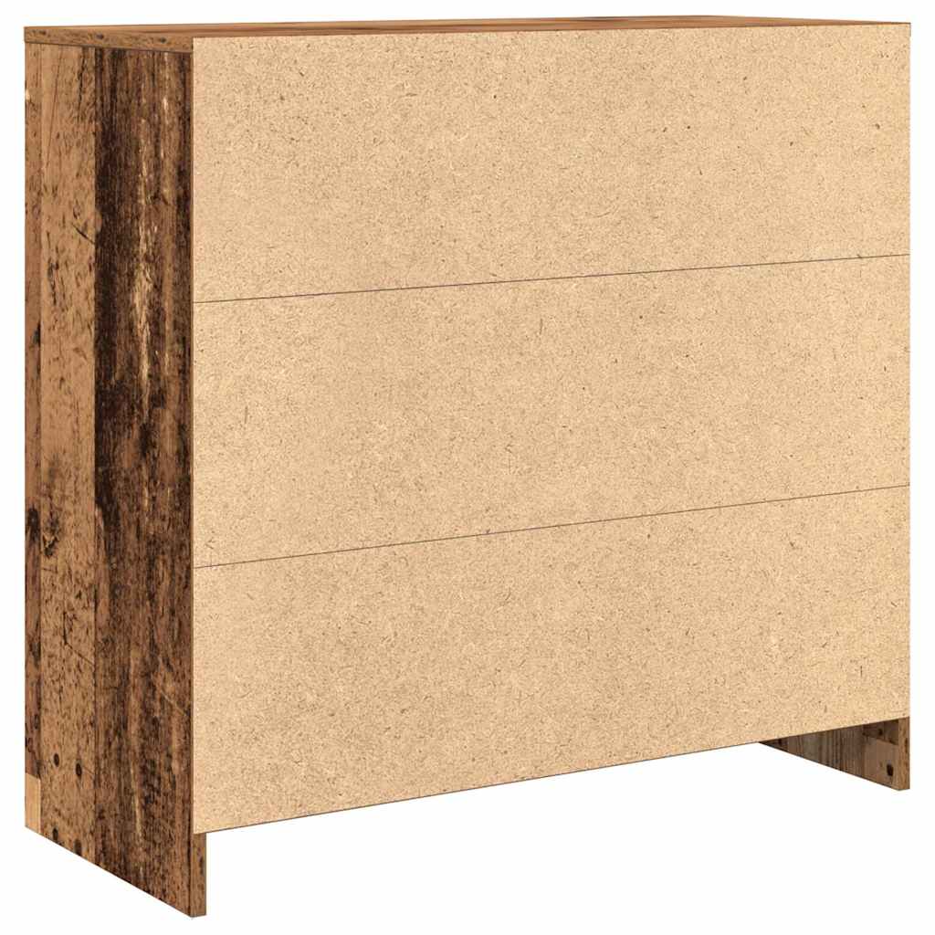 Buffet avec tiroir vieux bois 80x34x76 cm bois d'ingénierie - XIOS