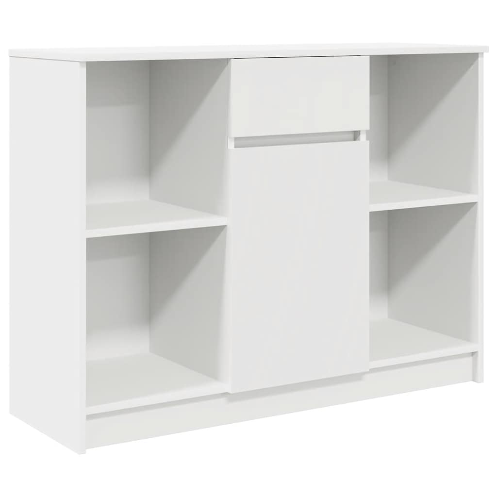 Buffet avec tiroir blanc 101x35x76 cm bois d'ingénierie - XIOS