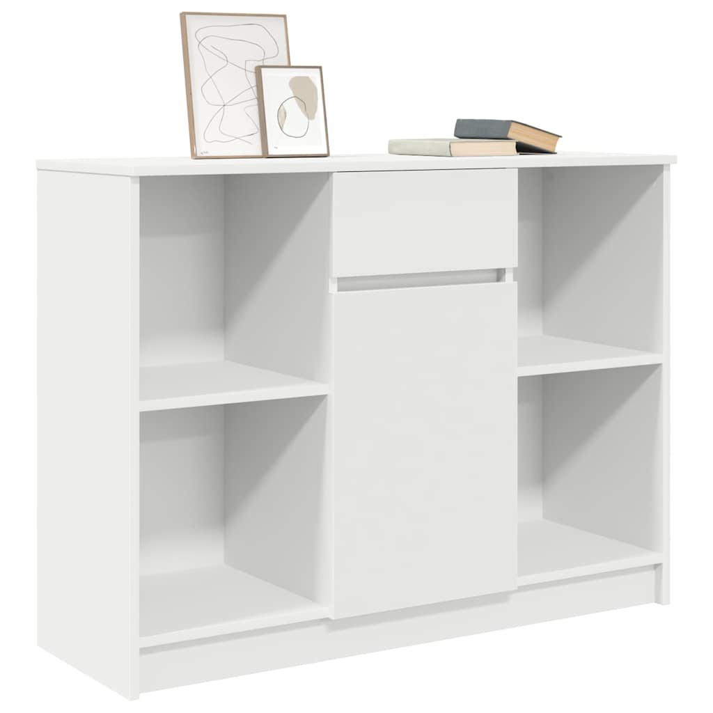 Buffet avec tiroir blanc 101x35x76 cm bois d'ingénierie - XIOS