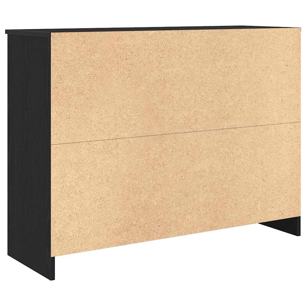 Buffet avec tiroir chêne noir 101x35x76 cm bois d'ingénierie - XIOS