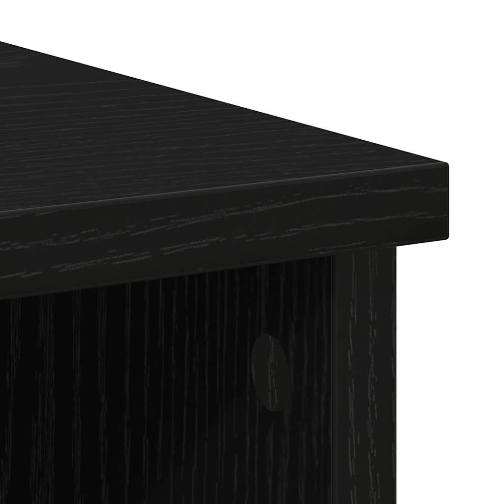 Buffet avec tiroir chêne noir 101x35x76 cm bois d'ingénierie - XIOS