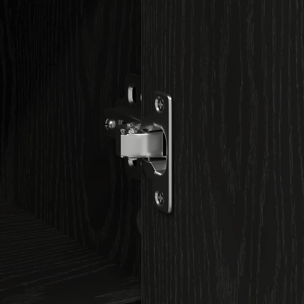 Buffet avec tiroir chêne noir 101x35x76 cm bois d'ingénierie - XIOS