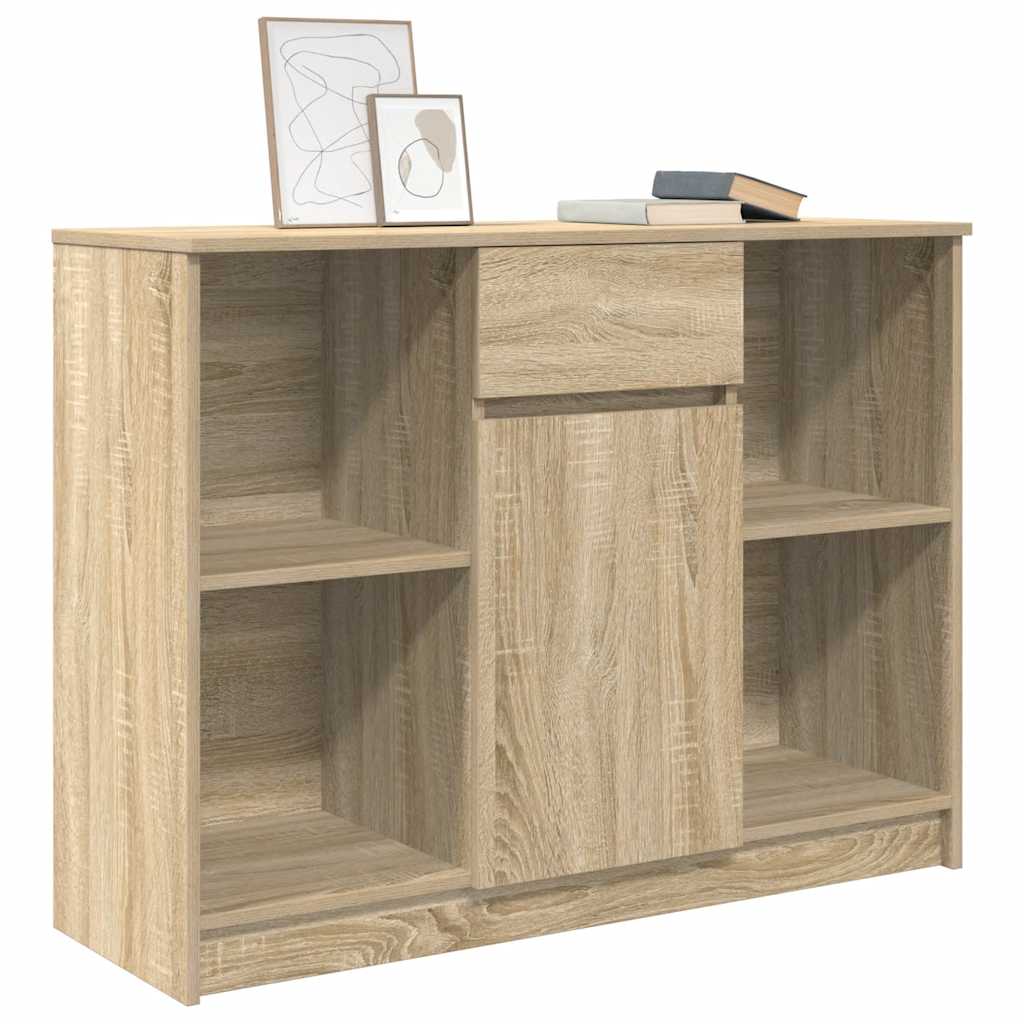 Buffet avec tiroir chêne sonoma 101x35x76 cm bois d'ingénierie - XIOS