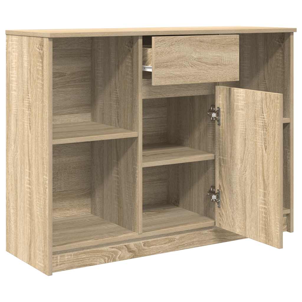 Buffet avec tiroir chêne sonoma 101x35x76 cm bois d'ingénierie - XIOS