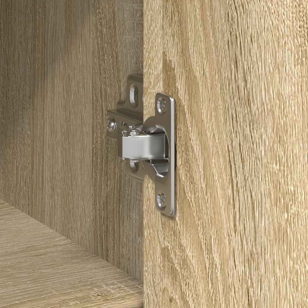Buffet avec tiroir chêne sonoma 101x35x76 cm bois d'ingénierie - XIOS