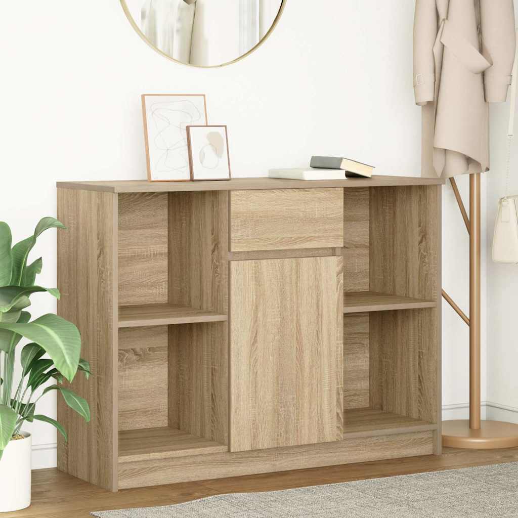 Buffet avec tiroir chêne sonoma 101x35x76 cm bois d'ingénierie - XIOS