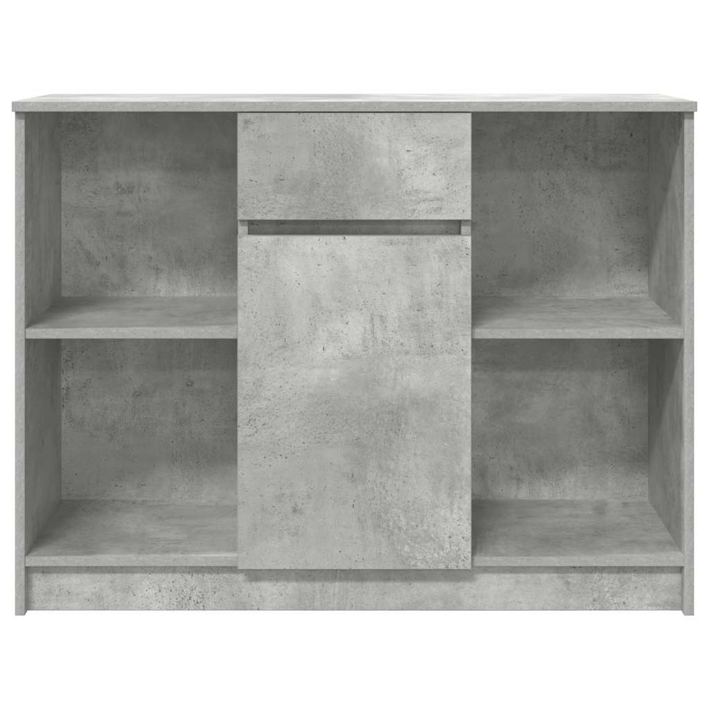 Buffet avec tiroir gris béton 101x35x76 cm bois d'ingénierie - XIOS
