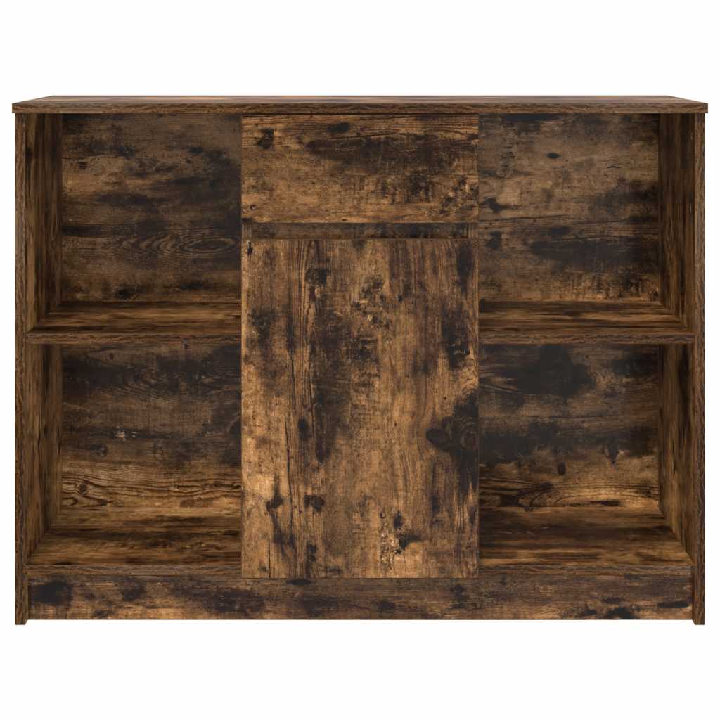 Buffet avec tiroir chêne fumé 101x35x76 cm bois d'ingénierie - XIOS