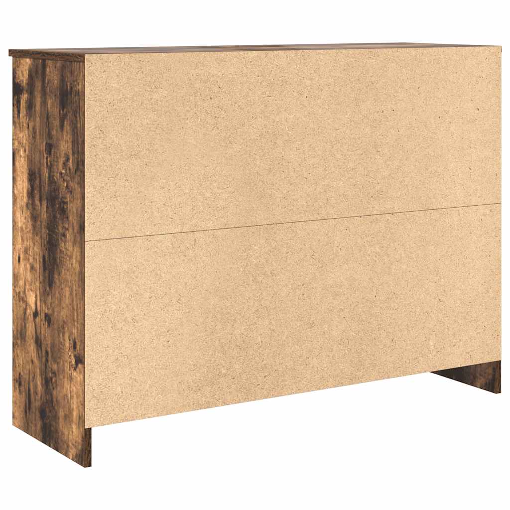 Buffet avec tiroir chêne fumé 101x35x76 cm bois d'ingénierie - XIOS