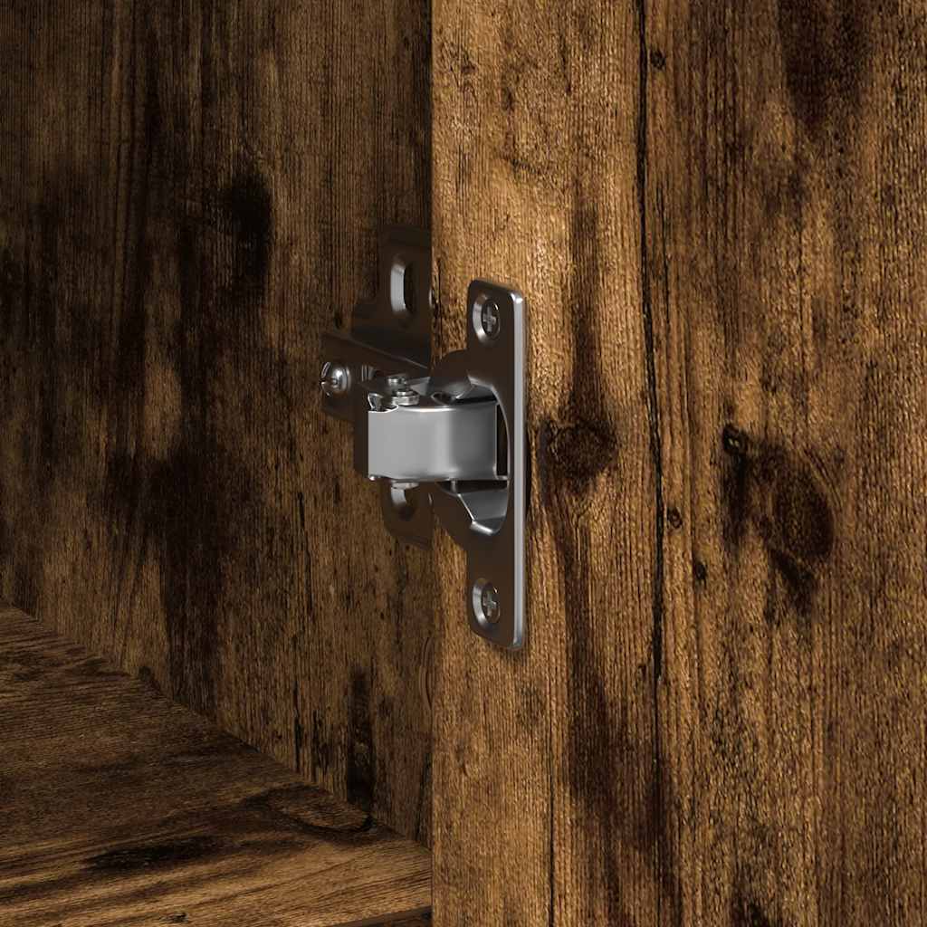 Buffet avec tiroir chêne fumé 101x35x76 cm bois d'ingénierie - XIOS