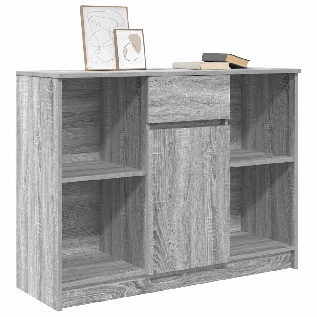Buffet avec tiroir sonoma gris 101x35x76 cm bois d'ingénierie - XIOS