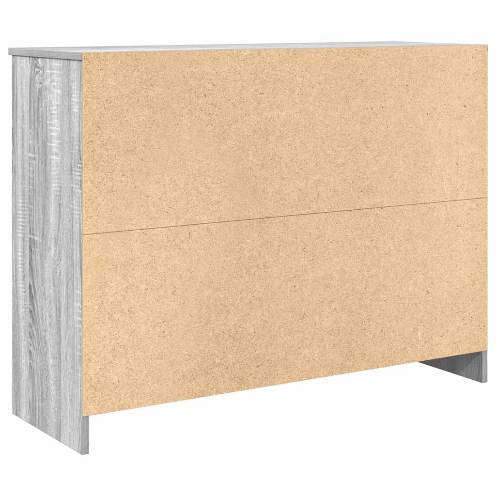Buffet avec tiroir sonoma gris 101x35x76 cm bois d'ingénierie - XIOS
