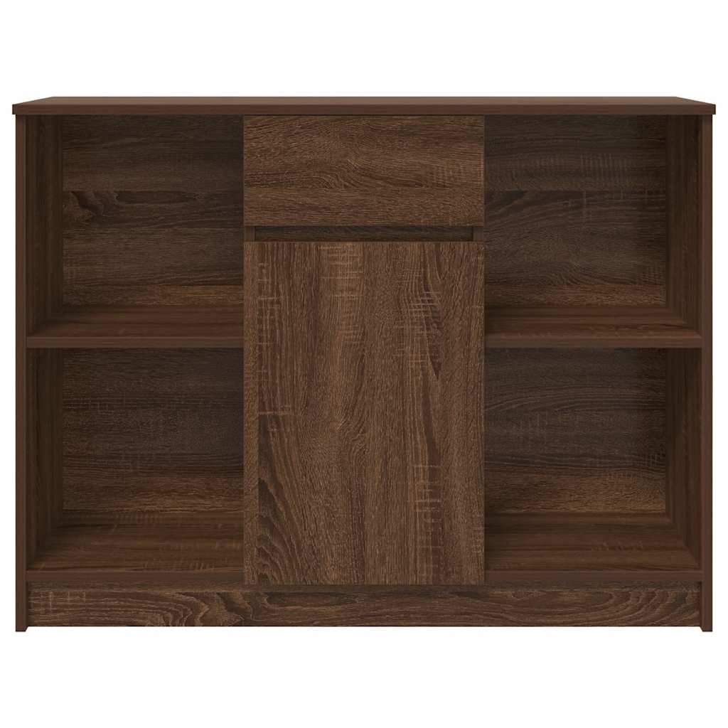 Buffet avec tiroir chêne brun 101x35x76 cm bois d'ingénierie - XIOS