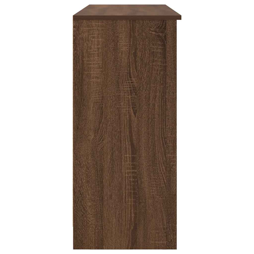 Buffet avec tiroir chêne brun 101x35x76 cm bois d'ingénierie - XIOS