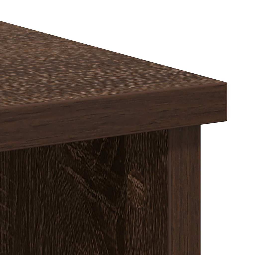 Buffet avec tiroir chêne brun 101x35x76 cm bois d'ingénierie - XIOS