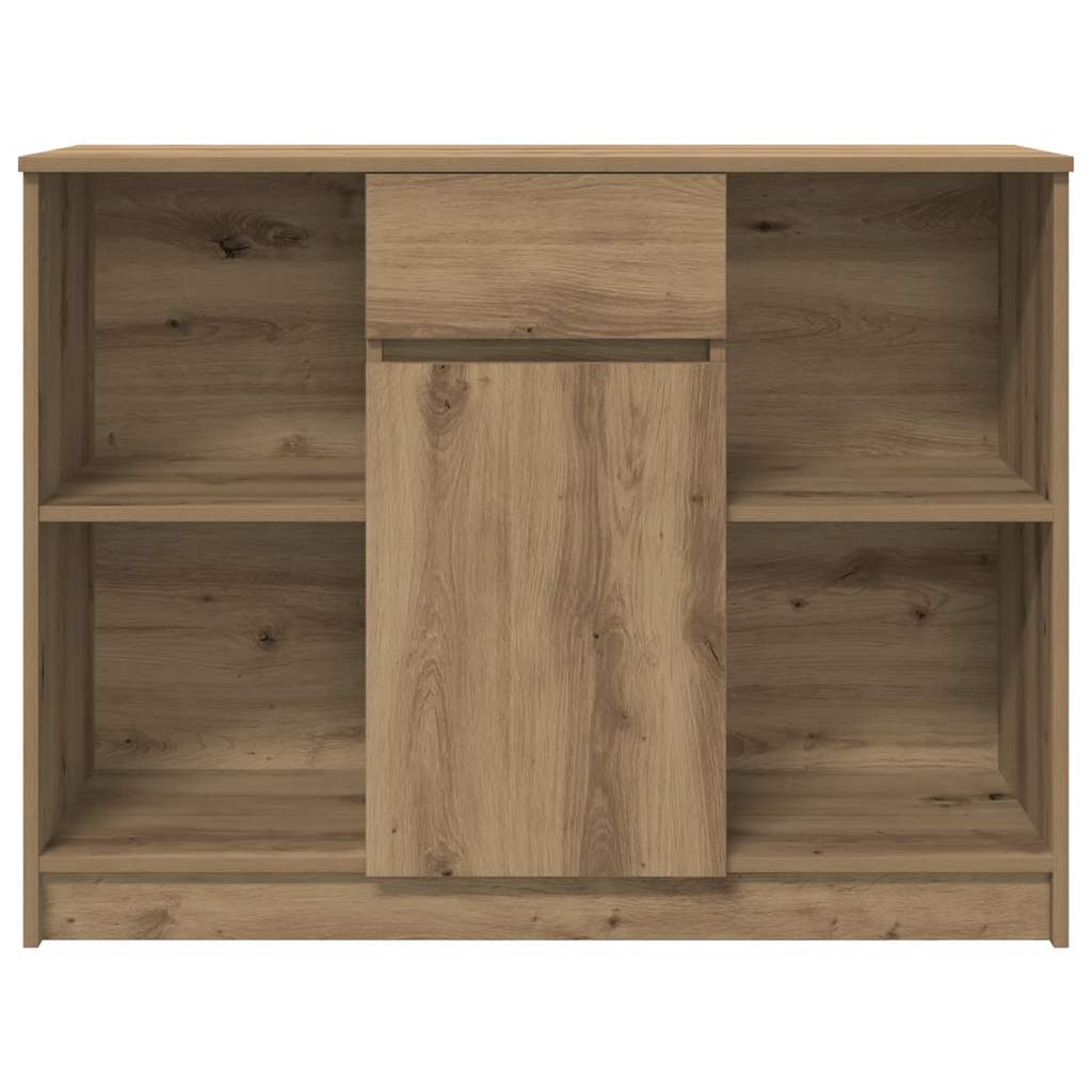 Buffet avec tiroir chêne artisanal 101x35x76 cm bois ingénierie - XIOS
