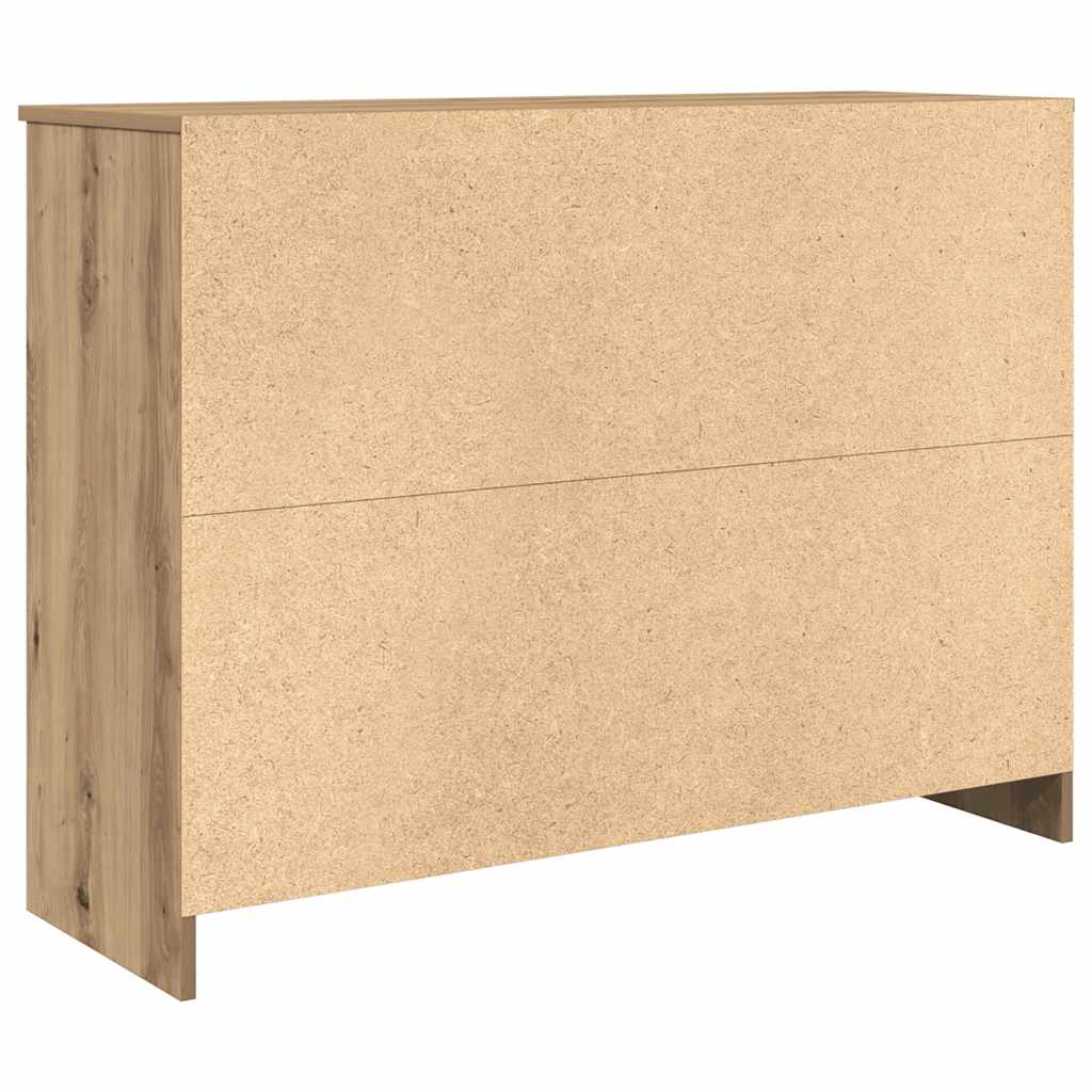 Buffet avec tiroir chêne artisanal 101x35x76 cm bois ingénierie - XIOS