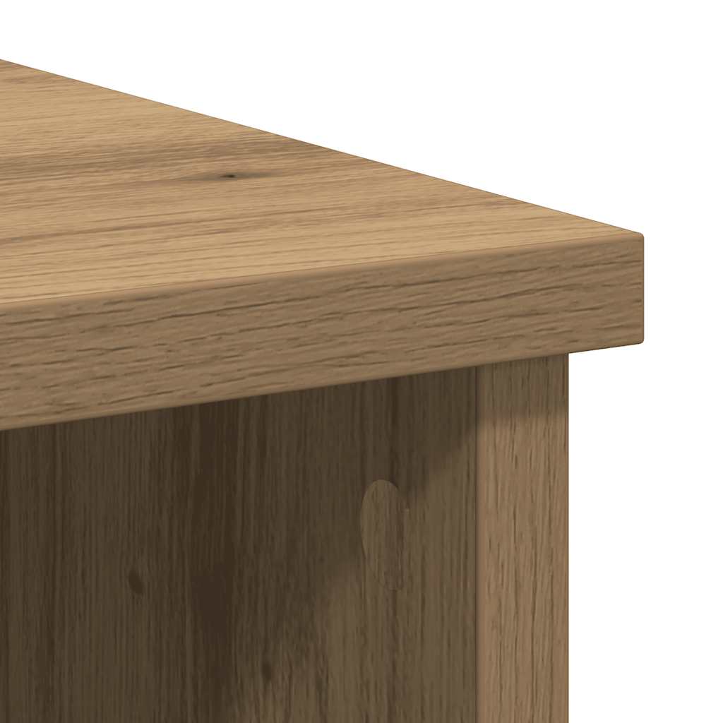 Buffet avec tiroir chêne artisanal 101x35x76 cm bois ingénierie - XIOS