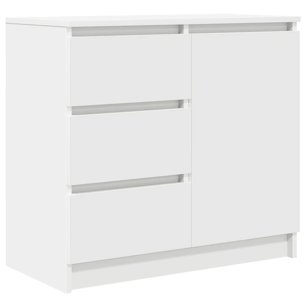 Buffet avec tiroir blanc 71x35x65 cm bois d'ingénierie - XIOS