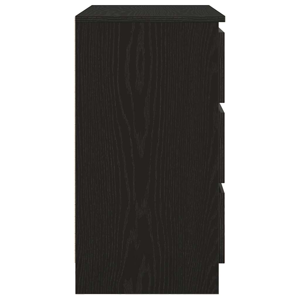Buffet avec tiroir chêne noir 71x35x65 cm bois d'ingénierie - XIOS