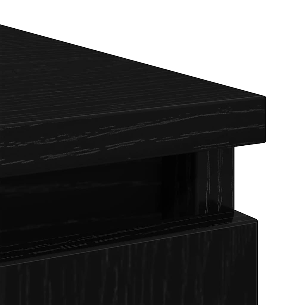 Buffet avec tiroir chêne noir 71x35x65 cm bois d'ingénierie - XIOS