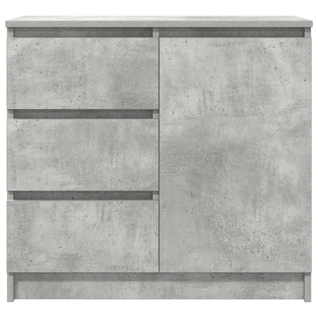Buffet avec tiroir gris béton 71x35x65 cm bois d'ingénierie - XIOS