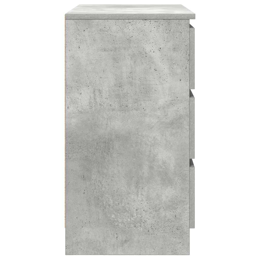 Buffet avec tiroir gris béton 71x35x65 cm bois d'ingénierie - XIOS