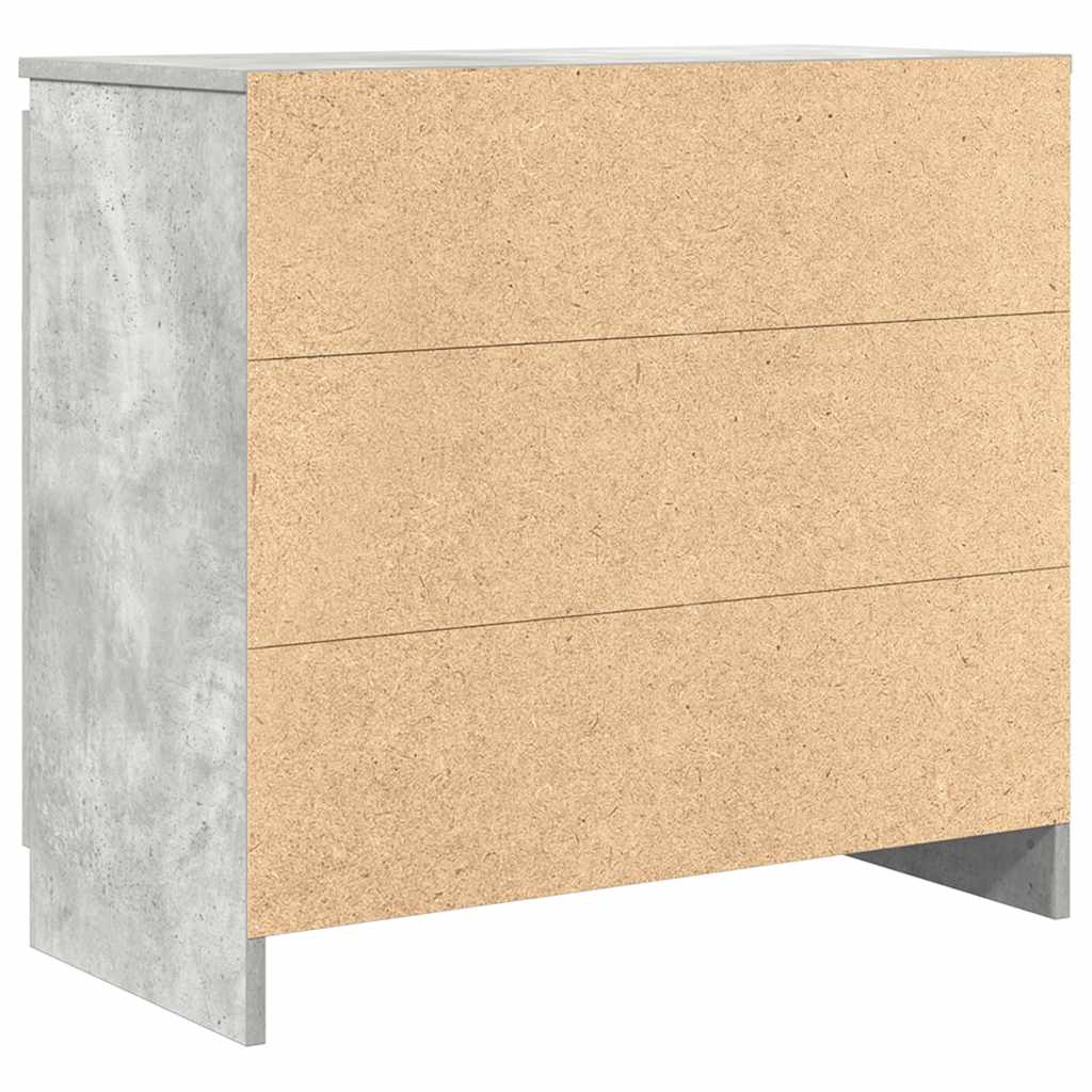 Buffet avec tiroir gris béton 71x35x65 cm bois d'ingénierie - XIOS
