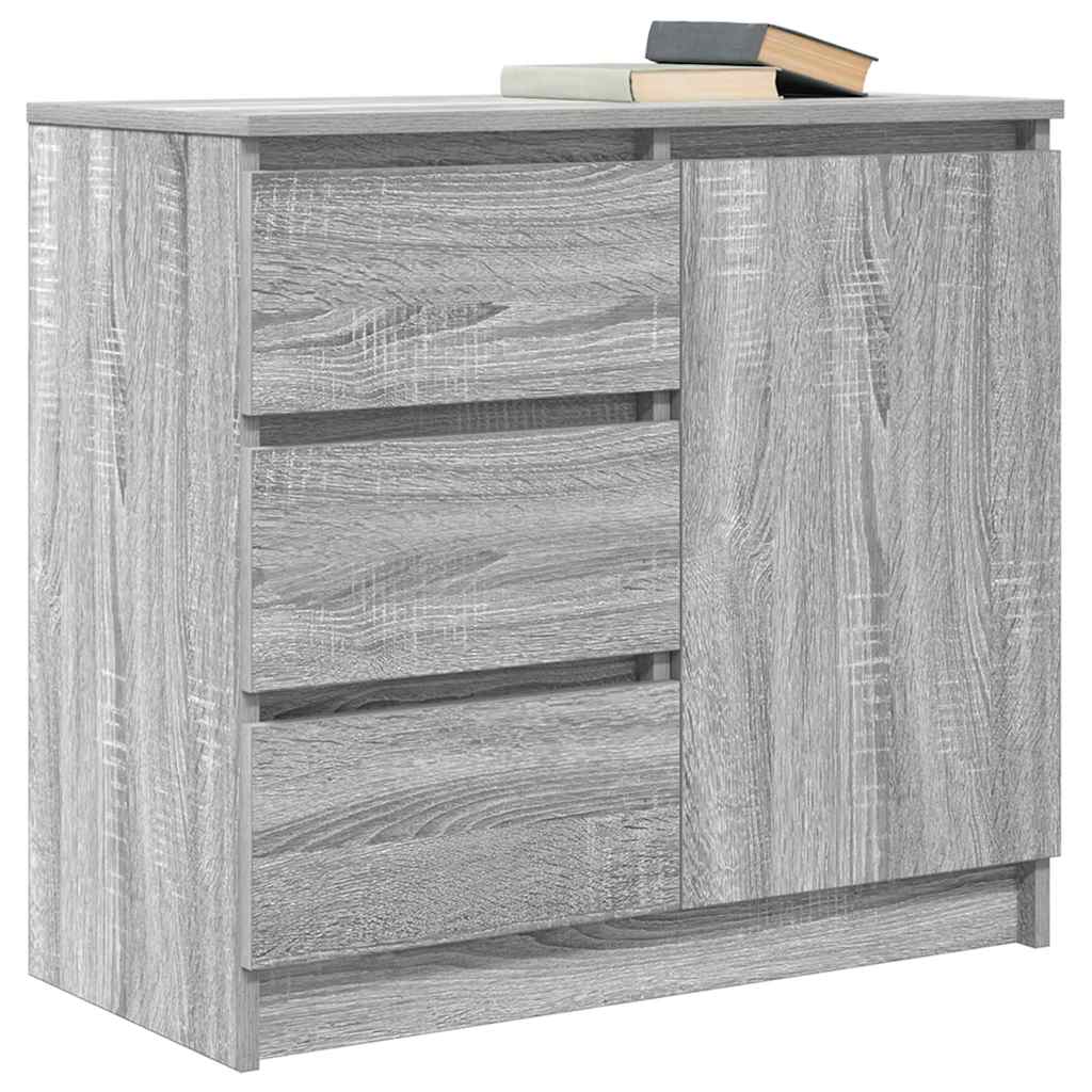 Buffet avec tiroir sonoma gris 71x35x65 cm bois d'ingénierie - XIOS