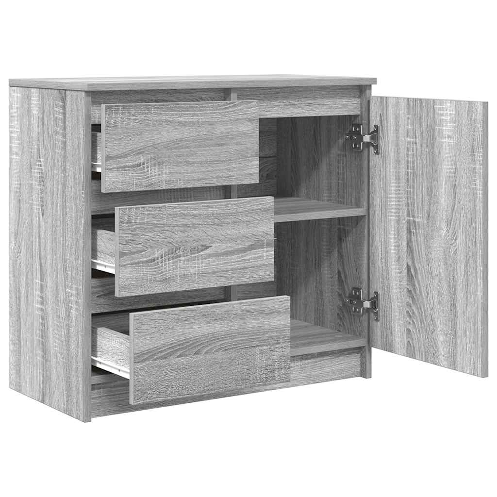 Buffet avec tiroir sonoma gris 71x35x65 cm bois d'ingénierie - XIOS