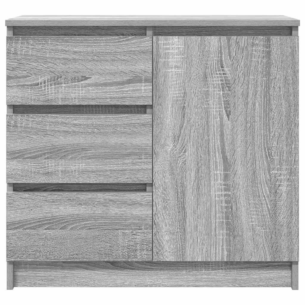 Buffet avec tiroir sonoma gris 71x35x65 cm bois d'ingénierie - XIOS