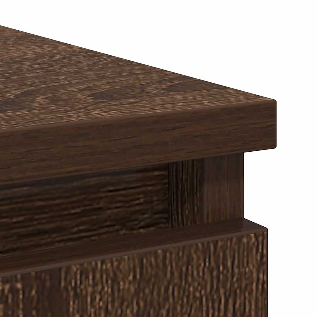 Buffet avec tiroir chêne brun 71x35x65 cm bois d'ingénierie - XIOS