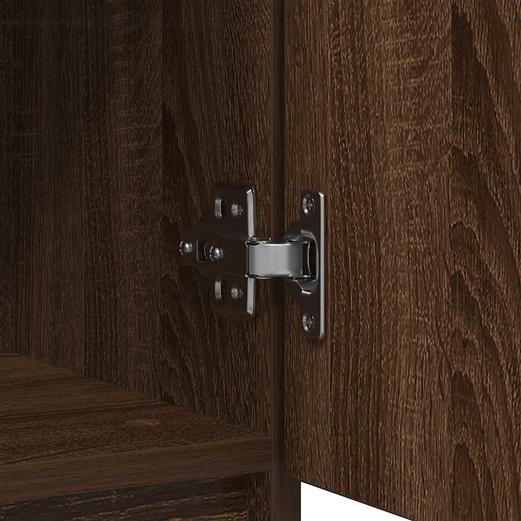 Buffet avec tiroir chêne brun 71x35x65 cm bois d'ingénierie - XIOS