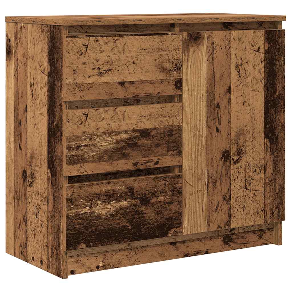 Buffet avec tiroir vieux bois 71x35x65 cm bois d'ingénierie - XIOS