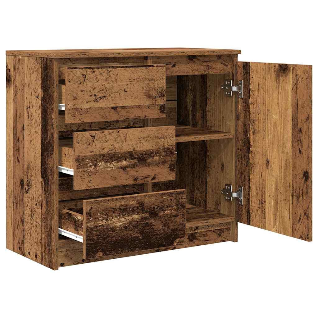 Buffet avec tiroir vieux bois 71x35x65 cm bois d'ingénierie - XIOS